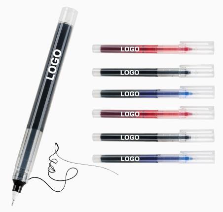 New Large‑Capacity Liquid Ink Gel Pen Multi‑Color Rollerball Pen Student Stationery Custom Logo Wholesale